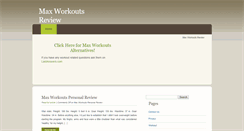 Desktop Screenshot of maxworkoutsreviewed.net